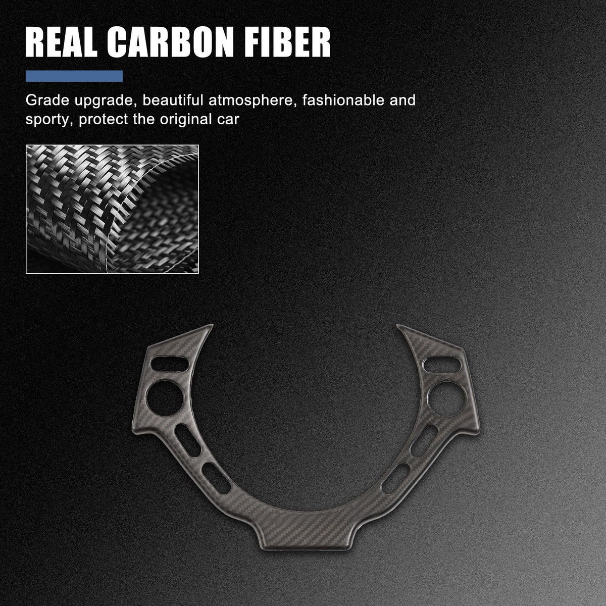 Matte Real Carbon Fiber Steering Wheel Button Trim For Nissan GTR R35 2008‑2016 19