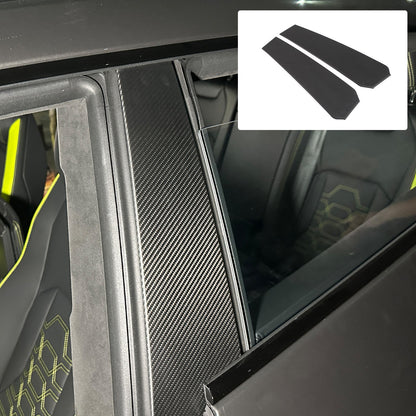 Matte Real Dry Carbon Fiber Windshield B-pillar Trim For Lamborghini URUS 18-23 24