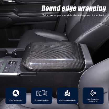 Real Carbon Fiber Center Armrest Box Trim For Toyota Land Cruiser LC250 24+ 8