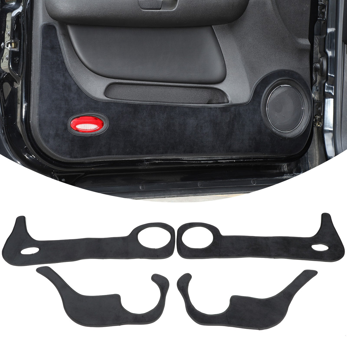 Door Side Anti-Kick Anti-Dirty Guard Cover Trim For Cadillac Escalade 2007-2014 2