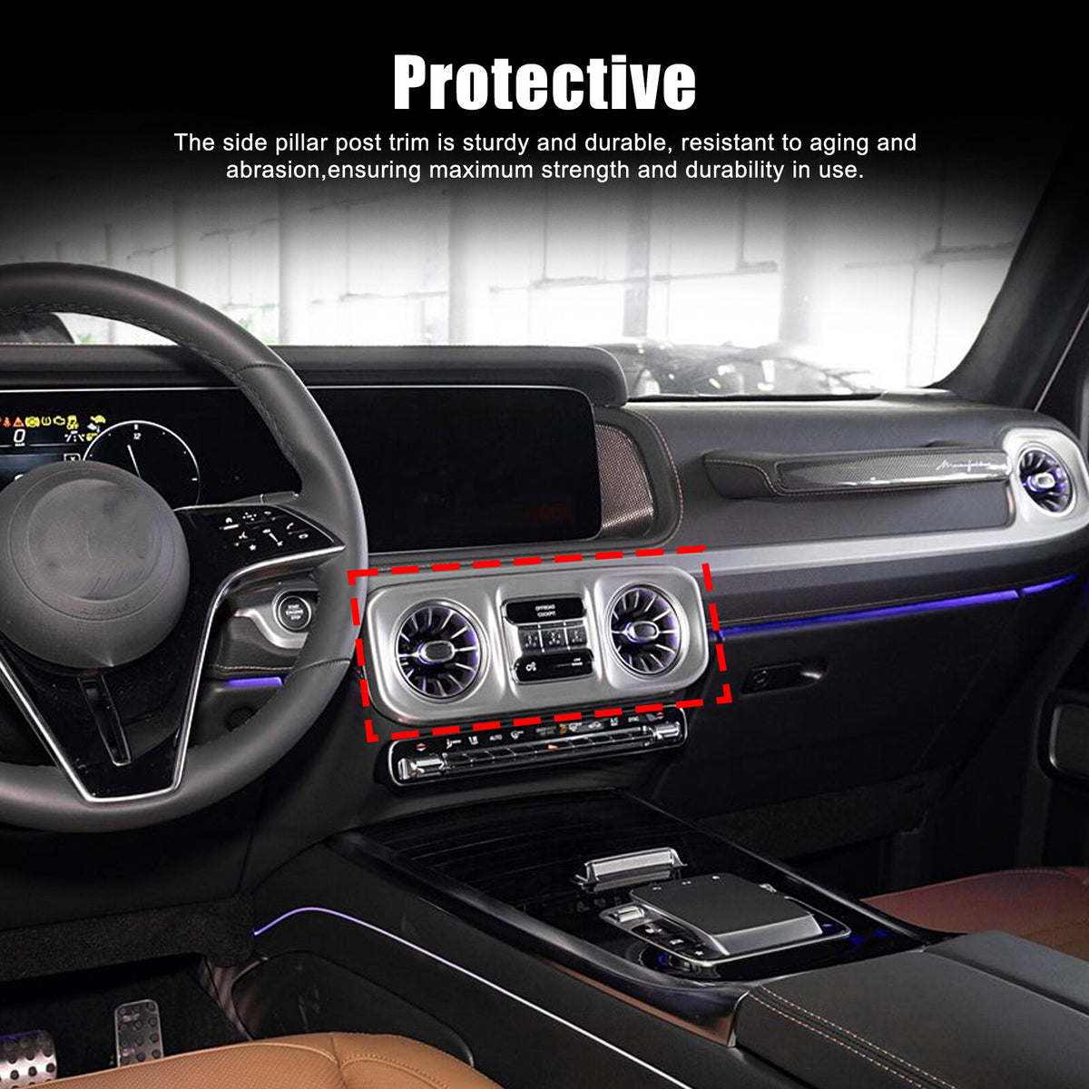 Real Carbon Fiber Center Console Air Vent Trim For Benz G Class W465 G500 25+ US 17