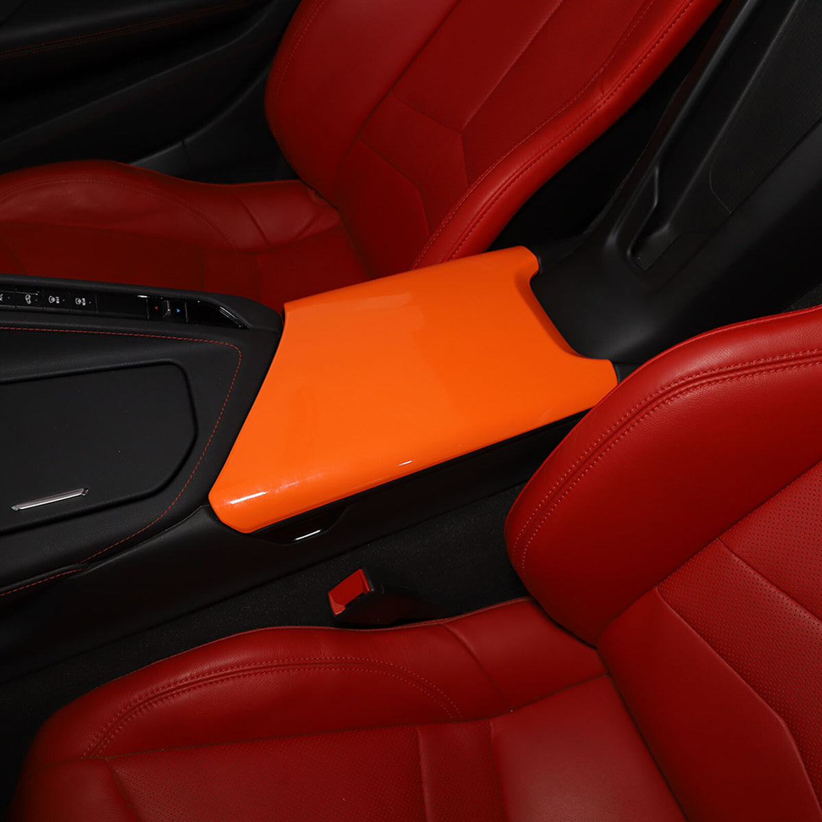 Orange ABS Center Console Armrest Box Panel Cover For Corvette C8 2020-2026 US 6