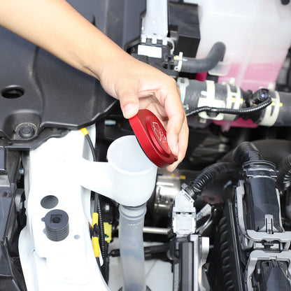 Red Alloy Engine Cabin Fluid Switch Trim Cover For Toyota Land Cruiser LC250 24+ 22
