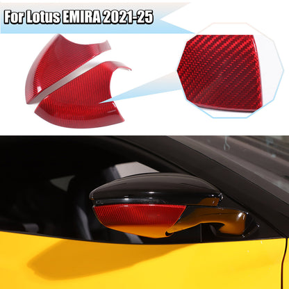 Red Real Carbon Fiber Interior Exterior Conosle Trim Cover For Lotus EMIRA 21-25 74