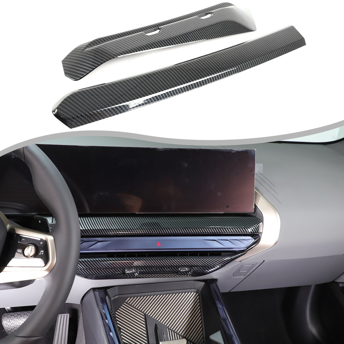 Carbon Fiber ABS Center Console Air Outlet Frame Trim For BMW X3 G45 2025+ US 1