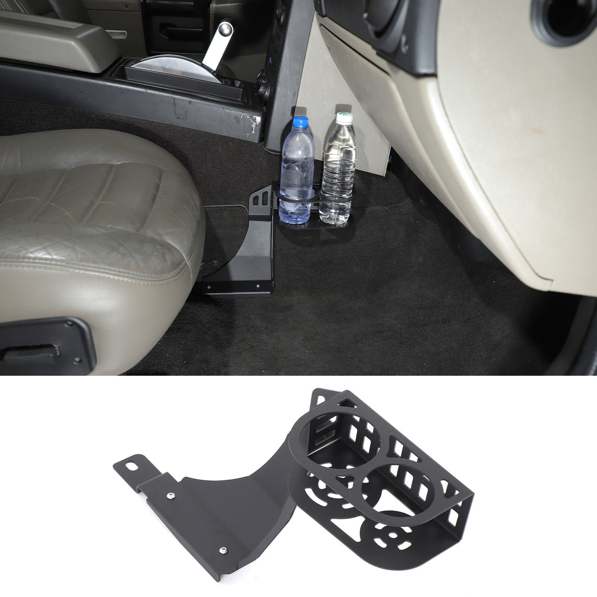 Black Aluminum Passenger Side Seat Cup Holder Bracket For Hummer H2 2003-2009 19