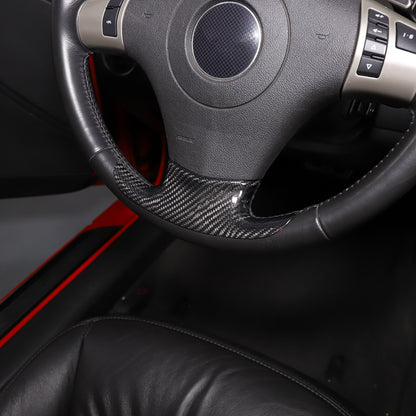 Real Dry Carbon Fiber Steering Wheel Lower Emblem Trim For Corvette C6 2005-2013 6