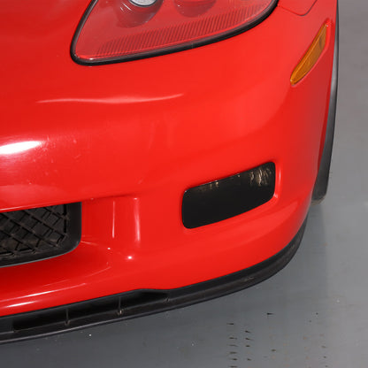 Smoked Black Front Headlight & Rear Tail Light Cover Trim For Corvette C6 05-13 18