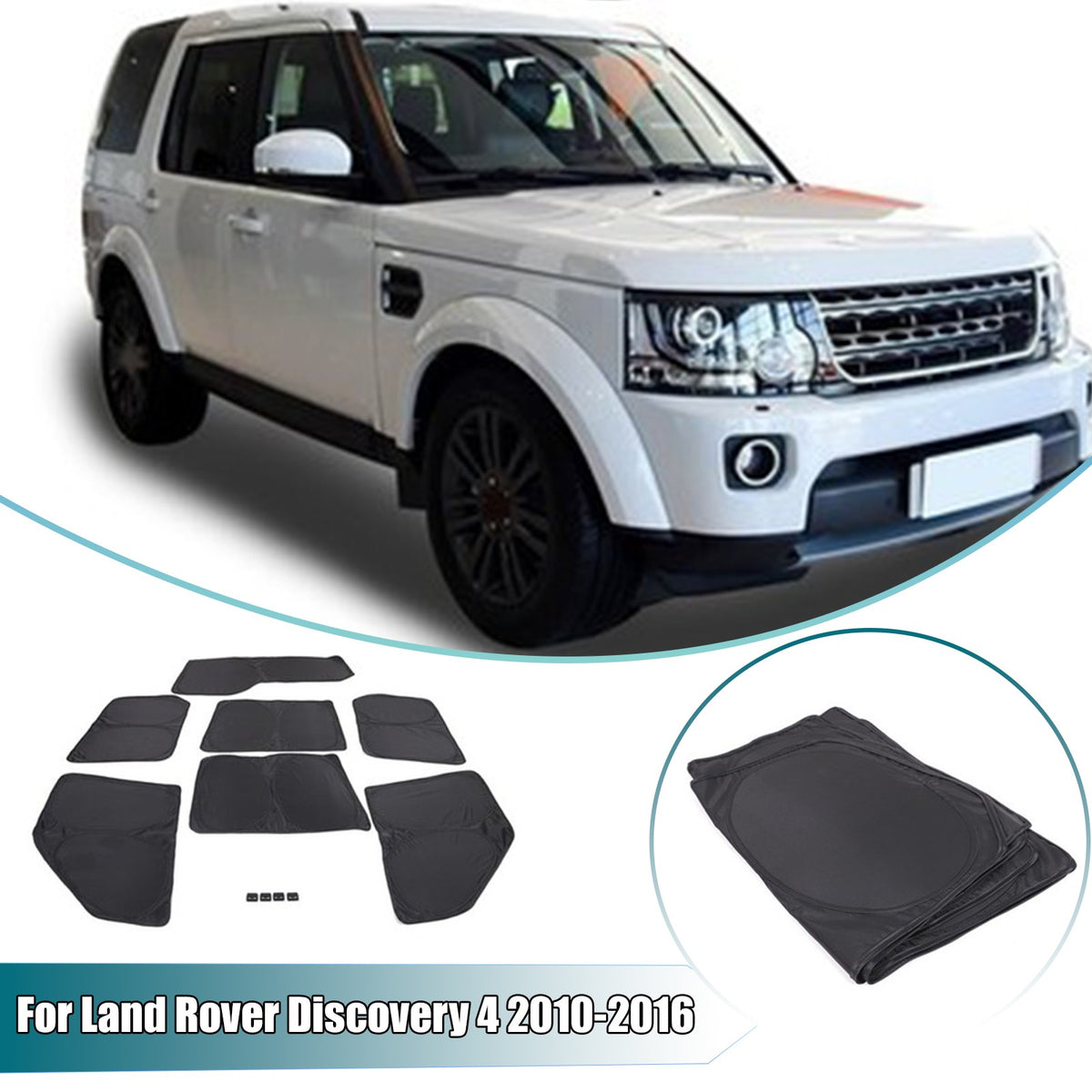 Memory Wire Full Window Sun Shade Shield For Land Rover Discovery 4 2010-2016 1