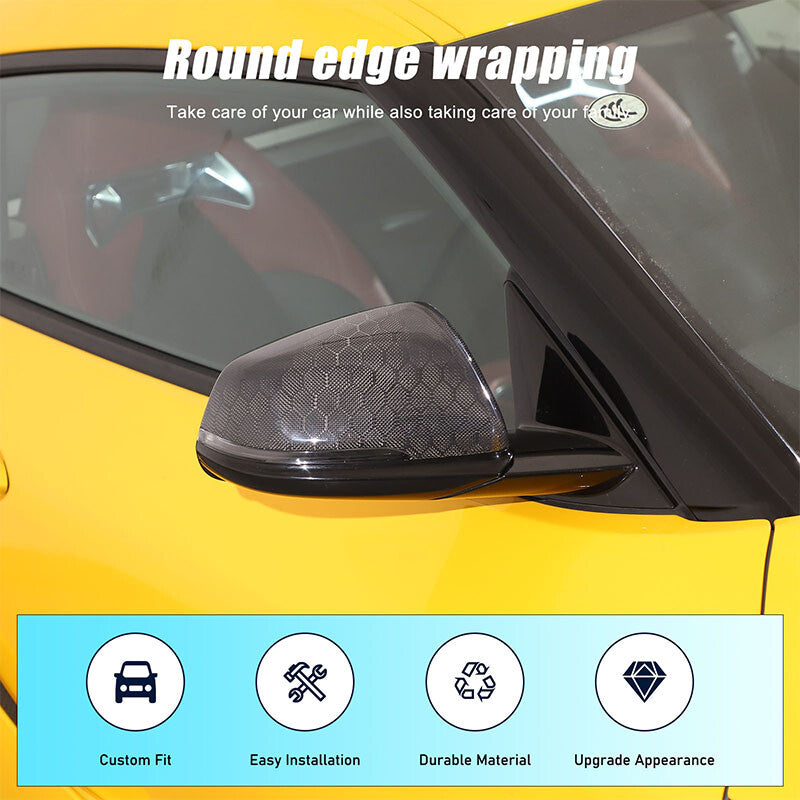 Honeycomb Carbon Fiber Side Mirror Cover Trim Fit For Toyota Supra A90 2019-24 9