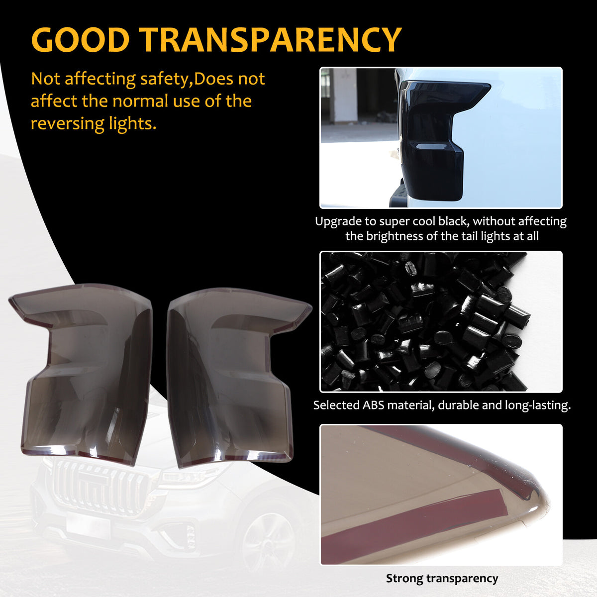 Smoked Blackout Tail Light Lamp Cover Bezel Overlay Trim For Nissan Frontier 22+ 23