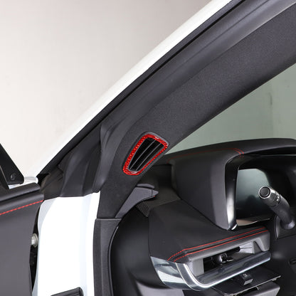 Red Soft Carbon Fiber Interior Decor Trim Kit Cover Set For Corvette C8 20-25 89