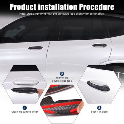 Real Carbon Fiber Exterior Outer Door Handle Cover Trim For BMW X3 G01 2018-2023 3