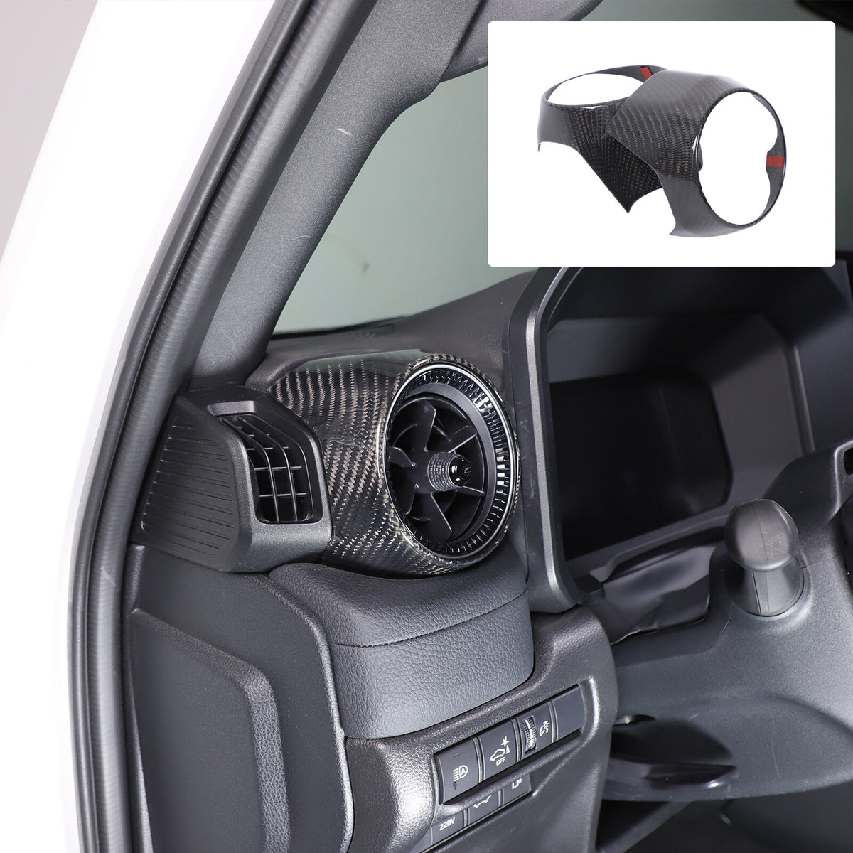 Real Carbon Fiber Side Air Outlet Trim for Toyota Land Cruiser Prado LC250 24+ 7