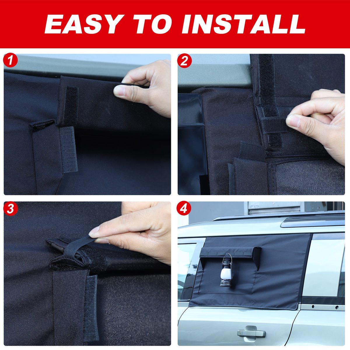 Rear Door Window Sun Shade Cover For Land Rover Defender L663 2020+ 5