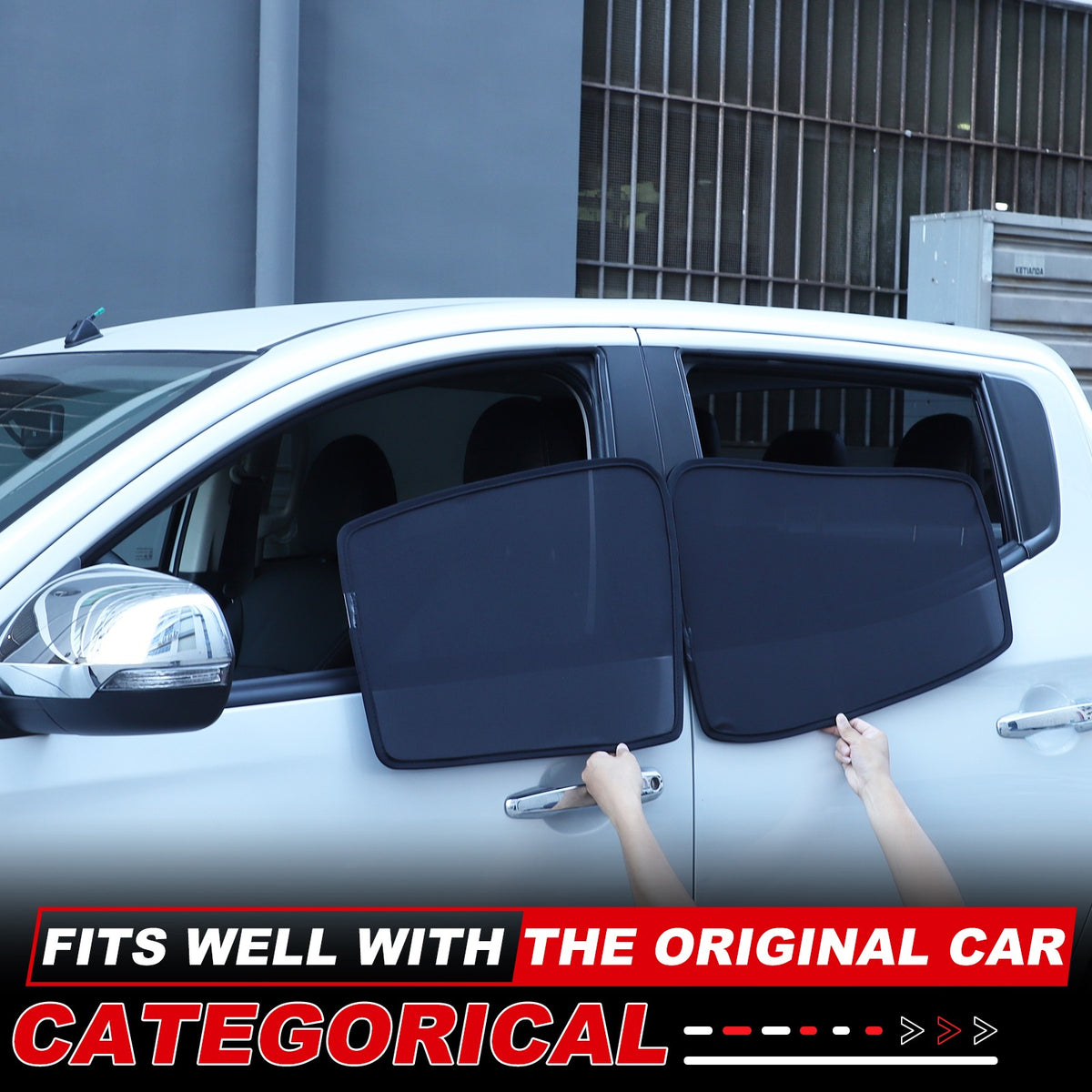 Front Rear Window Sun Shade Cover Mesh Shield For Mitsubishi L200 Triton 2015-23 21