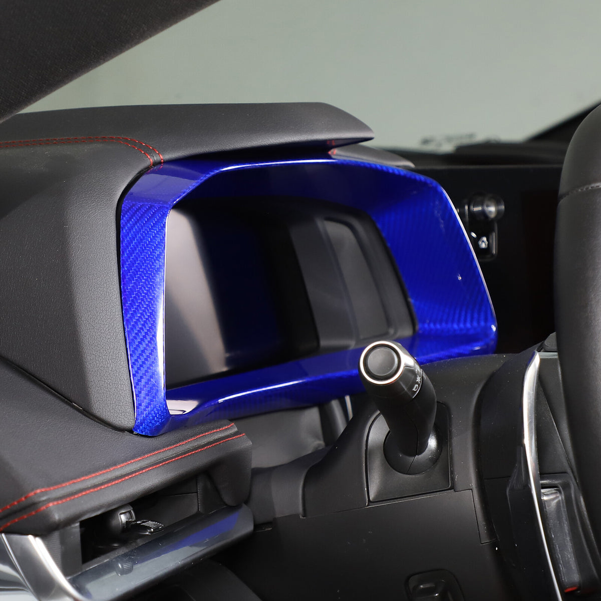Blue Real Carbon Fiber Speedometer Instrument Trim For C8 Corvette 20-25 21
