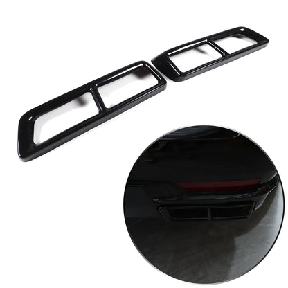 Glossy Black Rear Muffler Tail Pipe Cover Trim For Cadillac Escalade 2021-2024 5