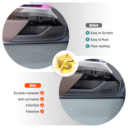 ABS Carbon Fiber Inner door Armrest panel Trim Cover For BMW 7 Series G70 23-25 7
