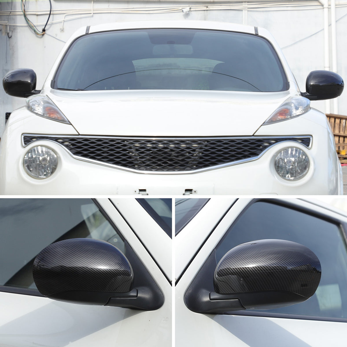 Carbon Fiber ABS Full Wrap Exterior Side Mirror Cover For Nissan Juke2010-2014 2