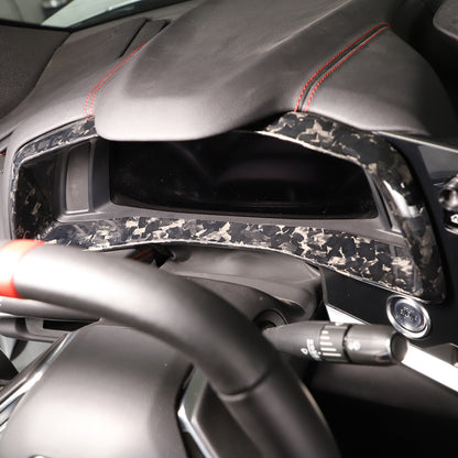 Forged Carbon Fiber Dashboard Speedmeter Panel Trim Cover For C8 Corvette 20-25 19