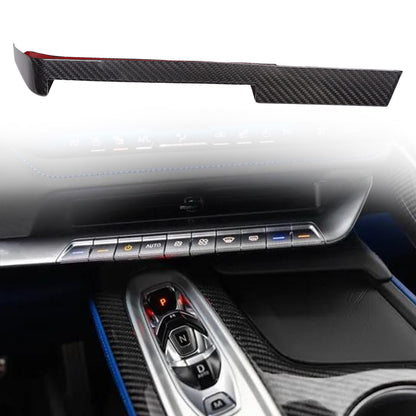 Real Carbon Fiber Dashboard Center A/C Vent Trim For Corvette C8 2026+ 2