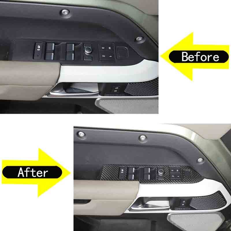 Real Dry Carbon Fiber Full Interior Trim Set For LR Defender 90 110 L663 20-23 156