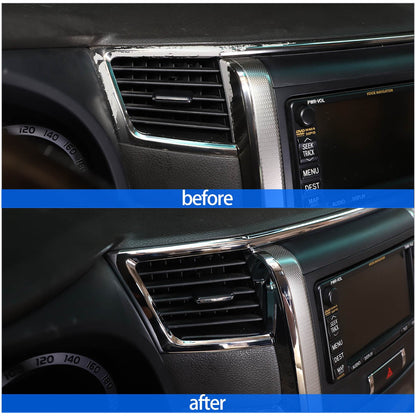 ABS Silver Center Console Air Vent Trim For Toyota Alphard 2011-2014 12