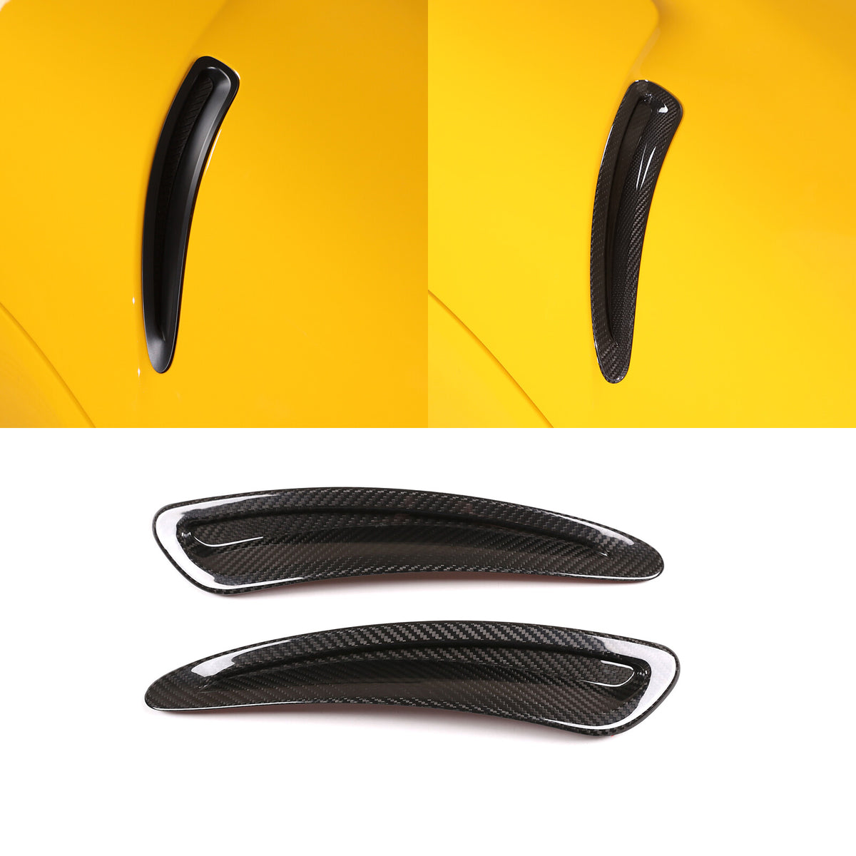 2pcs Real Carbon Fiber Side Hood Vent Covers For Toyota Supra A90 MKV 2019-24 9