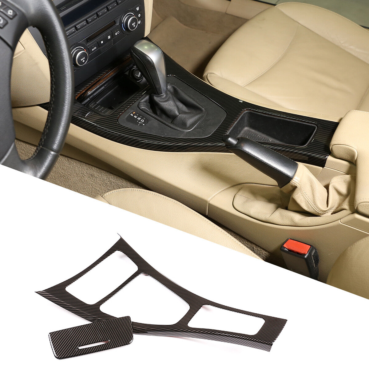 8pcs Carbon Fiber Style Interior Panel trim Cover For BMW 3 Series E90 05-12 10
