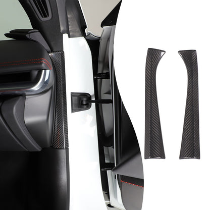 Real Carbon Fiber Inner Interior Door Pillar Trim For Corvette C8 2020+ 1