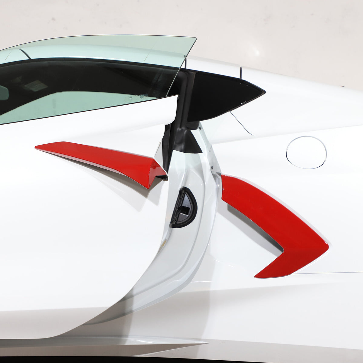 Red Exterior Door Body Side Air Vent Cover Trim Molding For Corvette C8 20-26 US 6