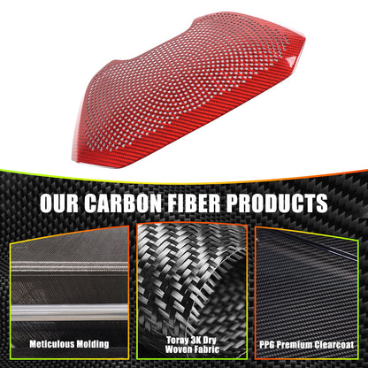 Red Real Carbon Fiber Rear Speaker Grille Trim For Corvette C8 1LT/2LT 2020+ 11
