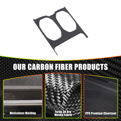 Matte Real Carbon Fiber Center Gear Cup Panel Trim For Lamborghini URUS 18-23 3