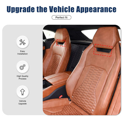 Matte Real Dry Carbon Fiber Seat Headrest Cover Trim For Lamborghini URUS 18-23 12