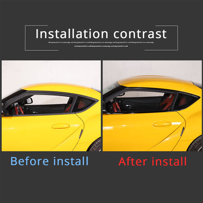 Matte balck Window Frame Trim Cover S. Steel 6 Pcs For Toyota Supra A90 2019-24 9