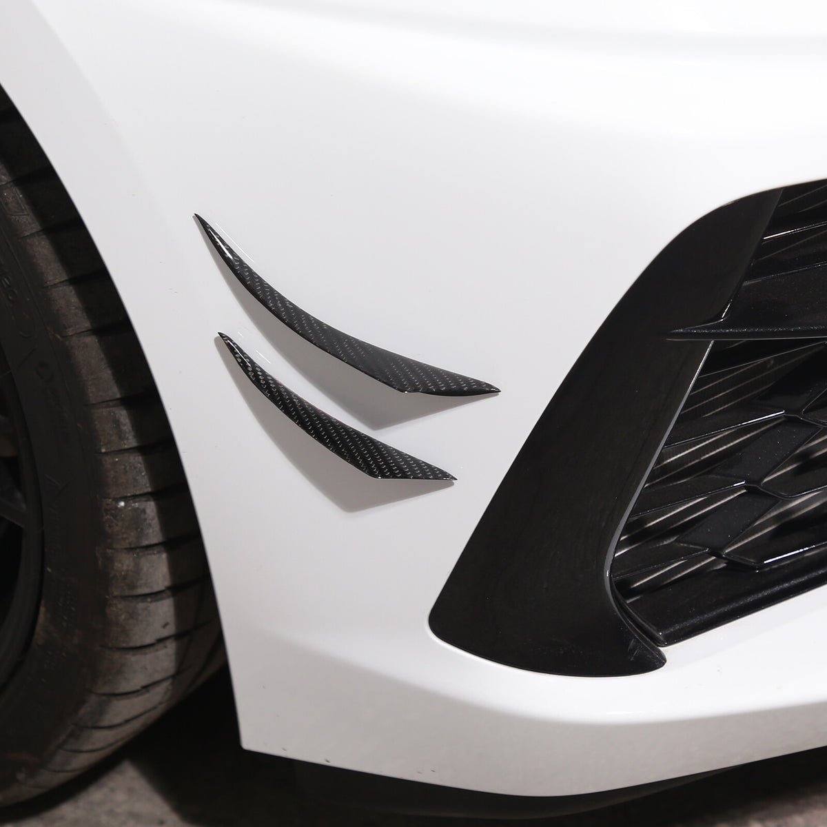 Car Bumper Fin Canard Splitter Diffuser Valence Spoiler Lip For Corvette C8 9