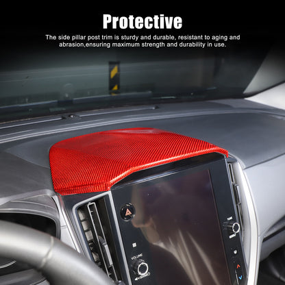 Red Real Carbon Fiber Center Navigation Screen Trim For Subaru Crosstrek GU 24+ 1
