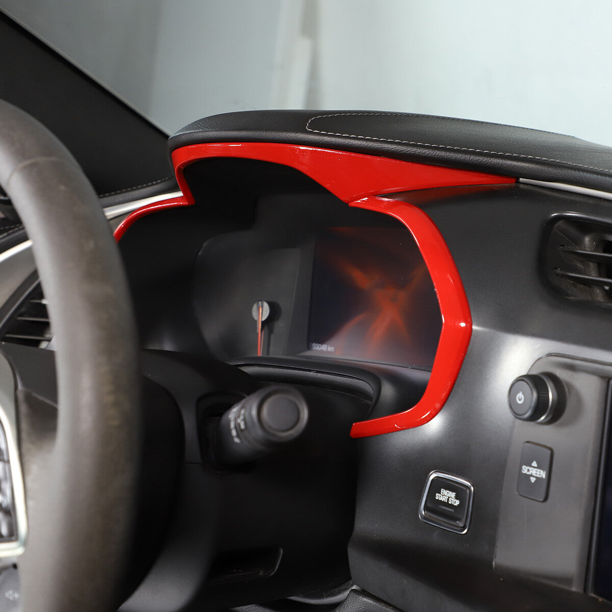 Sports Red ABS Interior Decoration Cover Trim Kit For Corvette C7 2014-19 - Styles 1-5 47