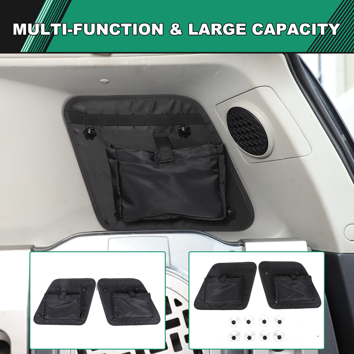 Rear Trunk Anti-roll Window Storage Bag Organizer Oxford For Toyota FJ 2007-2014 3