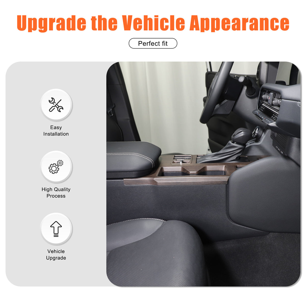 Grain Center Console Gear Shift Panel Trim For Toyota Land Cruiser LC250 24+ US 9