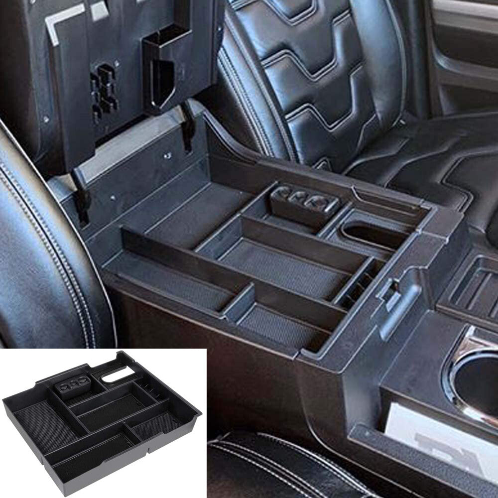 Black ABS Center Armrest Divider Storage Box For Toyota Tundra 2007-2021 2