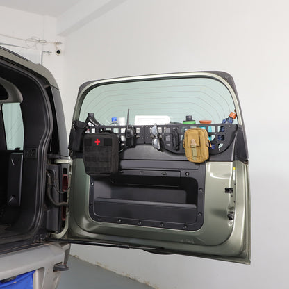 Alloy Tailgate Window Storage Fence Molle Panel Rack For LR Defender L663 2020+ 17