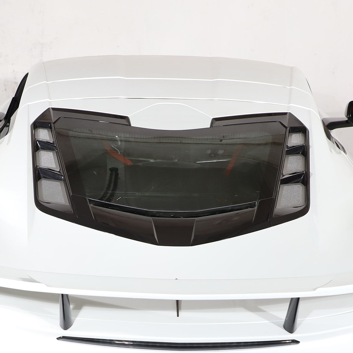 Stainless Steel Perforated Rear Hood Vent Inserts for 2020-26 C8 Corvette Coupe 7