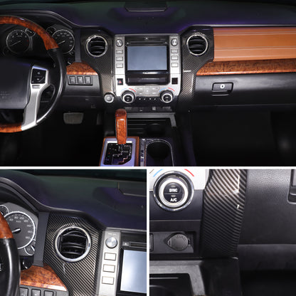 For Toyota Tundra 2014-2021 ABS Carbon Interior Side Air Vent Outlet Covers 7