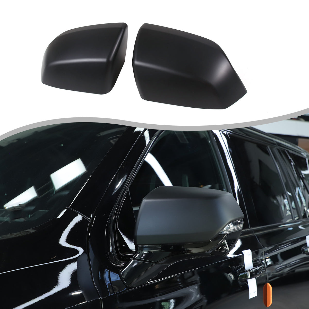 Matte Black Side Rearview Mirror Cover Caps For Cadillac Escalade 2021-2023 US 13