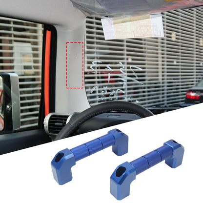 Blue Alloy A-pillar Handle Replacement Trim For 2007-21 Toyota FJ Cruiser 5