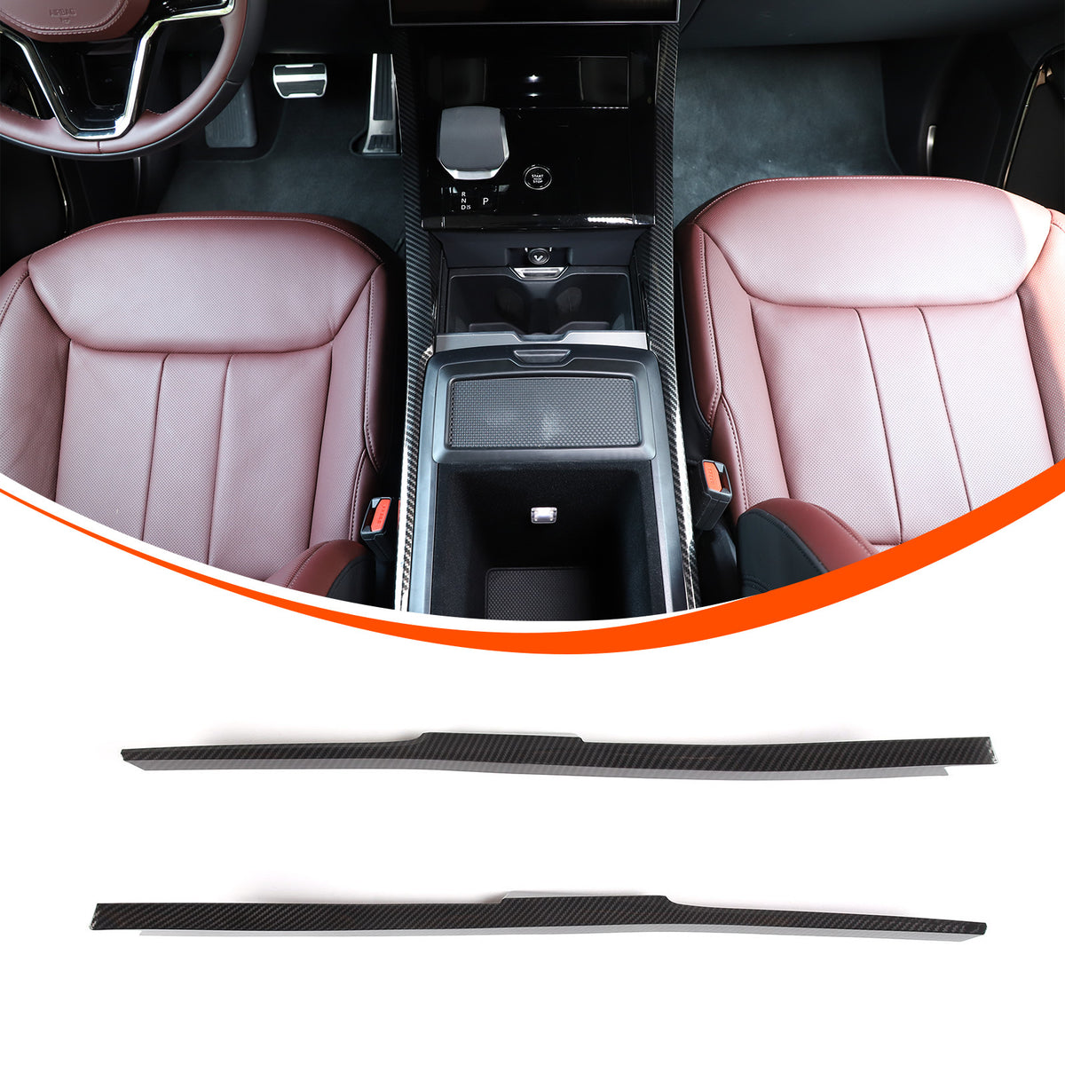 Carbon fiber Center Console Gear Shift Trim For Range Rover Sport L461 2023+ US 6