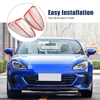 Red Real Carbon Fiber Exterior Mirror Cover Trim For Toyota 86/Subaru BRZ 2022+ 5