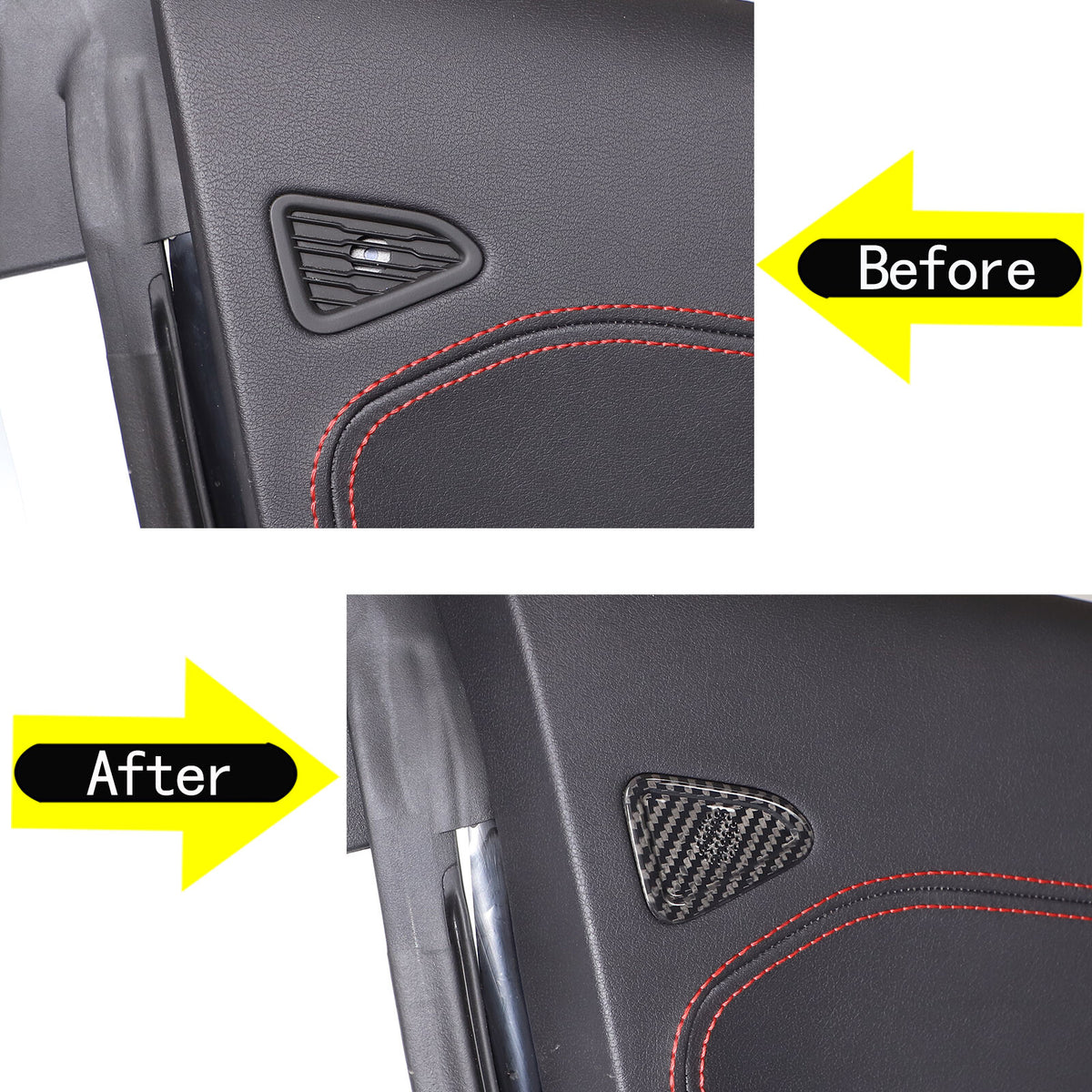 Real Carbon Car Door Panel Tweeter Trim Mesh Cover For Corvette C8 Z06 20-26 US 3